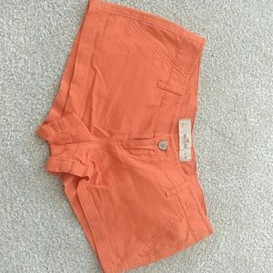 Denim Arrow Point Shorts in Orange